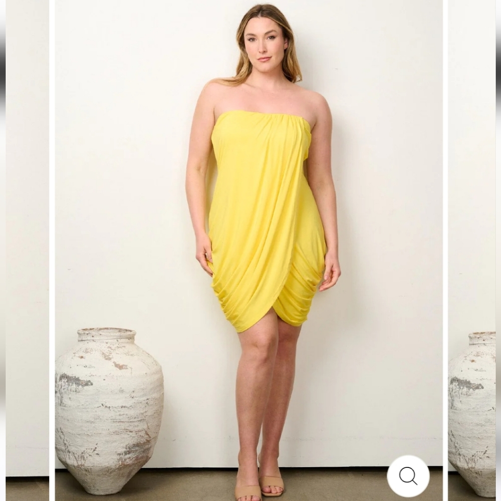 NWT Amazon 3X Strapless Surplice Bodycon Mini Wedding Guest *Boutique
